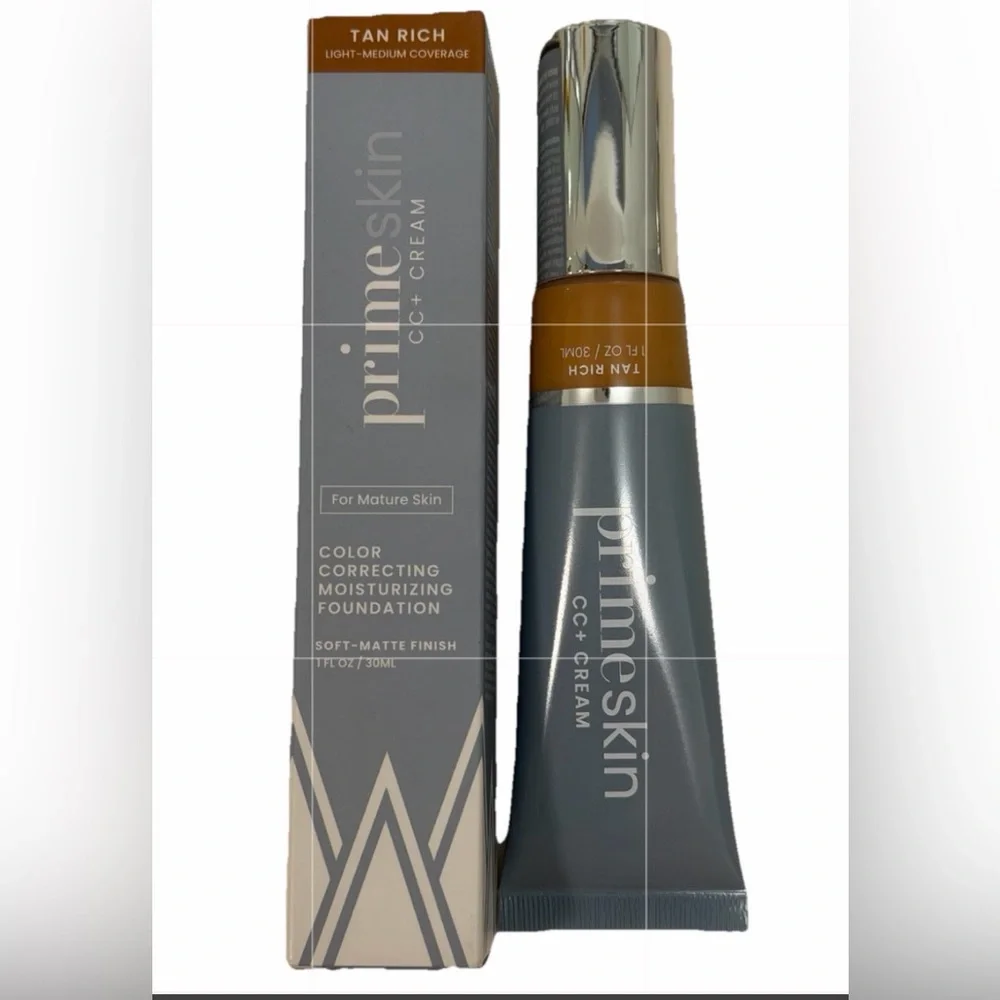 Primeskin Tan Rich Prime Medium Concealer CORRECTING MOISTURIZING FOUNDATION